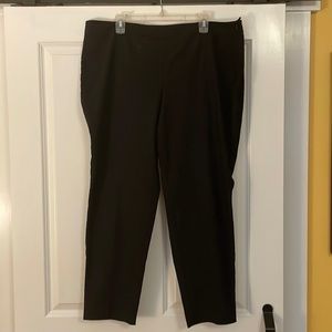 Eileen Fisher black brocade tapered pants
